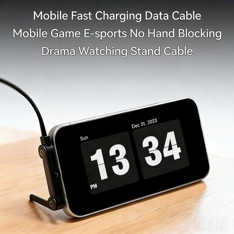 Trending Hot 2 in 1 240W Elbow Fast Charging Mobile Phone Cord Foldable Phone Stand Charge Multi-Angles New Chargering Cable