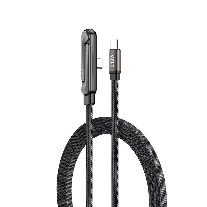 Trending Hot 2 in 1 240W Elbow Fast Charging Mobile Phone Cord Foldable Phone Stand Charge Multi-Angles New Chargering Cable